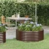 Jardinière De Jardin Acier Enduit De Poudre 100x100x36cm Marron -Maison Eclat Boutique jardiniere de jardin acier enduit de poudre 100x100x36cm marron 3666722621274 1369496