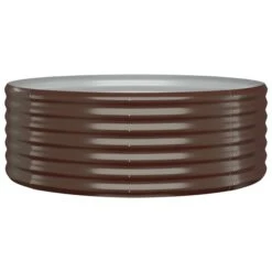 Maison Eclat Boutique -Maison Eclat Boutique jardiniere de jardin acier enduit de poudre 100x100x36cm marron 3666722621274 1369497