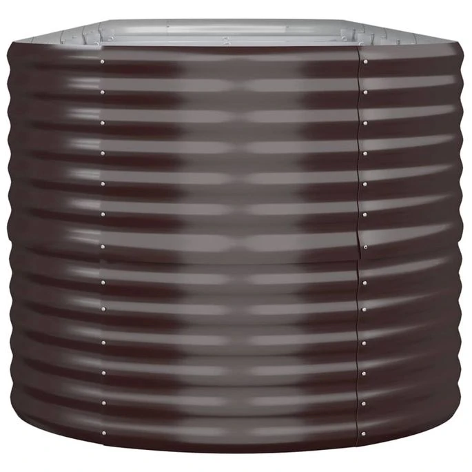 Jardinière De Jardin Acier Enduit De Poudre 440x80x68 Cm Marron 6 Jardinière De Jardin Acier Enduit De Poudre 440x80x68 Cm Marron – Image 4