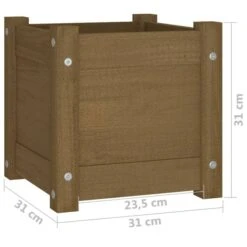 Jardinière Extérieur Marron Miel 31x31x31 Cm Bois De Pin Massif -Maison Eclat Boutique jardiniere exterieur marron miel 31x31x31 cm bois de pin massif 3666722137607 1318998