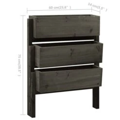 Jardinière Pliable De Jardin Gris 60x14x75 Cm Bois De Sapin -Maison Eclat Boutique jardiniere pliable de jardin gris 60x14x75 cm bois de sapin 3666722352697 946445