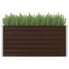 Jardinière Surélevée Marron 160x80x77 Cm Acier Galvanisé -Maison Eclat Boutique jardiniere surelevee marron 160x80x77 cm acier galvanise 3666722746922 980502