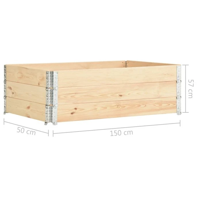 Jardinières Surélevées 3 Pcs 50x150 Cm Bois De Pin Solide 8 Jardinières Surélevées 3 Pcs 50x150 Cm Bois De Pin Solide – Image 6