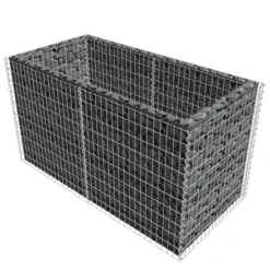 Lit Surélevé à Gabion Acier 180 X 90 X 100 Cm Argenté -Maison Eclat Boutique lit sureleve a gabion acier 180 x 90 x 100 cm argente 3666722506144 615882