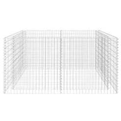 Lit Surélevé à Gabion Acier 180 X 90 X 100 Cm Argenté -Maison Eclat Boutique lit sureleve a gabion acier 180 x 90 x 100 cm argente 3666722506144 615883