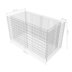 Lit Surélevé à Gabion Acier 180 X 90 X 100 Cm Argenté -Maison Eclat Boutique lit sureleve a gabion acier 180 x 90 x 100 cm argente 3666722506144 615886