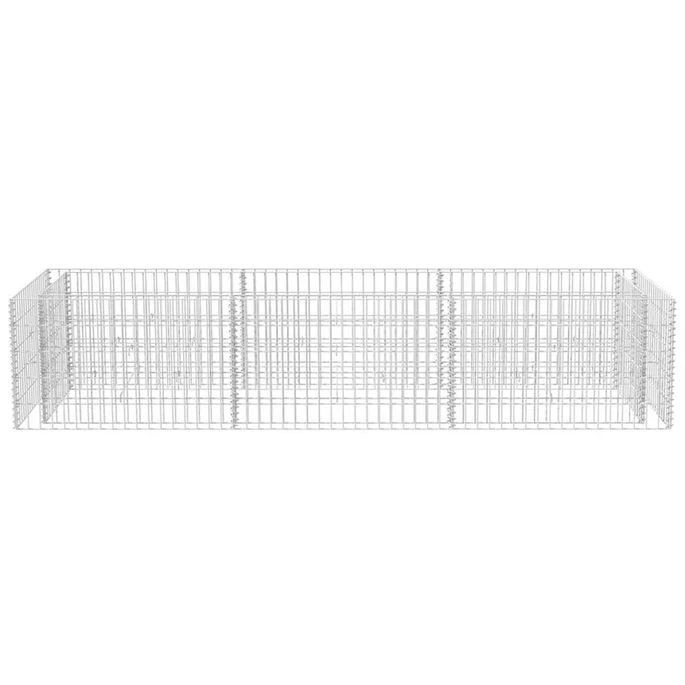 Lit Surélevé à Gabion Acier 270x90x50 Cm 6 Lit Surélevé à Gabion Acier 270x90x50 Cm – Image 4