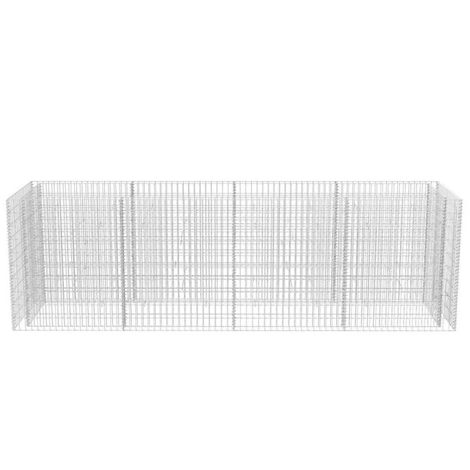 Lit Surélevé à Gabion Acier 360x90x100 Cm 5 Lit Surélevé à Gabion Acier 360x90x100 Cm – Image 4