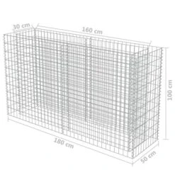 Lit Surélevé à Gabion Acier Galvanisé 180x50x100 Cm -Maison Eclat Boutique lit sureleve a gabion acier galvanise 180x50x100 cm 3666722468978 732953