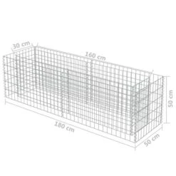 Lit Surélevé à Gabion Acier Galvanisé 180x50x50 Cm -Maison Eclat Boutique lit sureleve a gabion acier galvanise 180x50x50 cm 3666722506403 615670