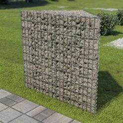 Lit Surélevé à Gabion Acier Galvanisé 75x75x100 Cm