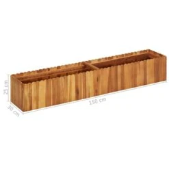 Lit Surélevé De Jardin 150x30x25 Cm Bois Massif D'acacia -Maison Eclat Boutique lit sureleve de jardin 150x30x25 cm bois massif d acacia 3666722234849 1117694
