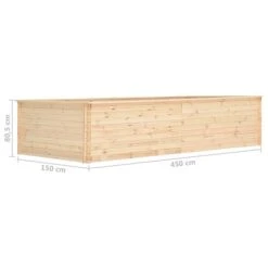 Lit Surélevé De Jardin 450x150x80,5 Cm Bois De Pin 19 Mm -Maison Eclat Boutique lit sureleve de jardin 450x150x80 5 cm bois de pin 19 mm 8719883813141 983830