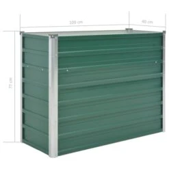 Lit Surélevé De Jardin Acier Galvanisé 100x40x77 Cm Vert -Maison Eclat Boutique lit sureleve de jardin acier galvanise 100x40x77 cm vert 3666722326100 979464
