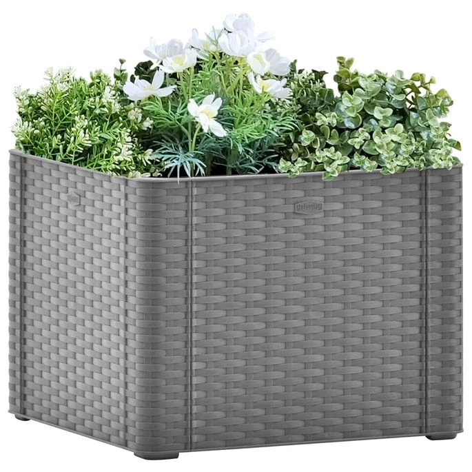 Lit Surélevé De Jardin Avec Système D'arrosage Gris 43x43x33 Cm 3 Lit Surélevé De Jardin Avec Système D'arrosage Gris 43x43x33 Cm