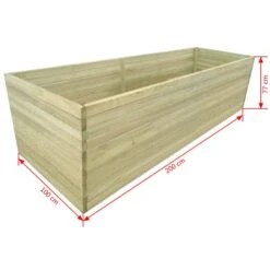 Lit Surélevé De Jardin Bois De Pin Imprégné 200x100x77 Cm -Maison Eclat Boutique lit sureleve de jardin bois de pin impregne 200x100x77 cm 8718475559580 1391856