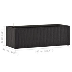 Lit Surélevé De Jardin Système Arrosage Anthracite 100x43x33 Cm -Maison Eclat Boutique lit sureleve de jardin systeme arrosage anthracite 100x43x33 cm 3666722353243 945900