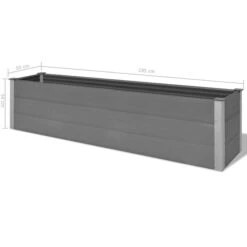 Lit Surélevé De Jardin WPC 195x50x54 Cm Gris -Maison Eclat Boutique lit sureleve de jardin wpc 195x50x54 cm gris 8718475568704 1362020