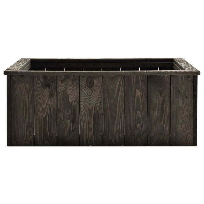 Lit Surélevé Gris Foncé 74x77x30 Cm Bois De Pin Massif 5 Lit Surélevé Gris Foncé 74x77x30 Cm Bois De Pin Massif – Image 3