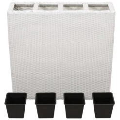 Lits Surélevés De Jardin Et 4 Pots 2 Pcs Résine Tressée Blanc 12 Lits Surélevés De Jardin Et 4 Pots 2 Pcs Résine Tressée Blanc -Maison Eclat Boutique lits sureleves de jardin et 4 pots 2 pcs resine tressee blanc 3666722492904 641351