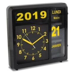 ORIUM Horloge A Date A Volets Visual - Caracteres Grand Format - Grande Lisibilité