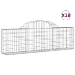 Maison Eclat Boutique -Maison Eclat Boutique paniers a gabions arques 18 pcs 200x30x60 80 cm fer galvanise 3666722937375 1513869
