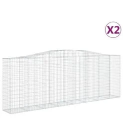 Maison Eclat Boutique -Maison Eclat Boutique paniers a gabions arques 2 pcs 400x50x140 160 cm fer galvanise 3666722898485 1484707