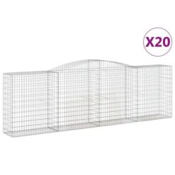 Maison Eclat Boutique -Maison Eclat Boutique paniers a gabions arques 20 pcs 400x50x120 140 cm fer galvanise 3666722898713 1485954