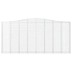 Paniers à Gabions Arqués 3 Pcs 400x30x180/200 Cm Fer Galvanisé -Maison Eclat Boutique paniers a gabions arques 3 pcs 400x30x180 200 cm fer galvanise 3666722898355 1484685