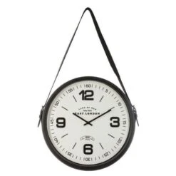 Pendule Ceinture En Métal - Ø 38 Cm - Noir