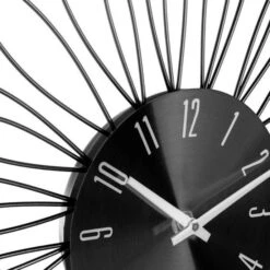 Pendule Fleur En Métal - Ø 50 X Ep. 4 Cm - Noir -Maison Eclat Boutique pendule fleur en metal 50 x ep 4 cm noir 3560234537842 456641