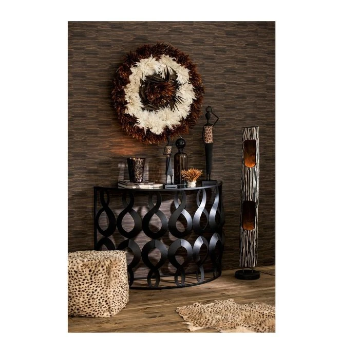 Sculpture Africaine Résine Noire Imprimée Diere - Lot De 3 4 Sculpture Africaine Résine Noire Imprimée Diere - Lot De 3 – Image 2