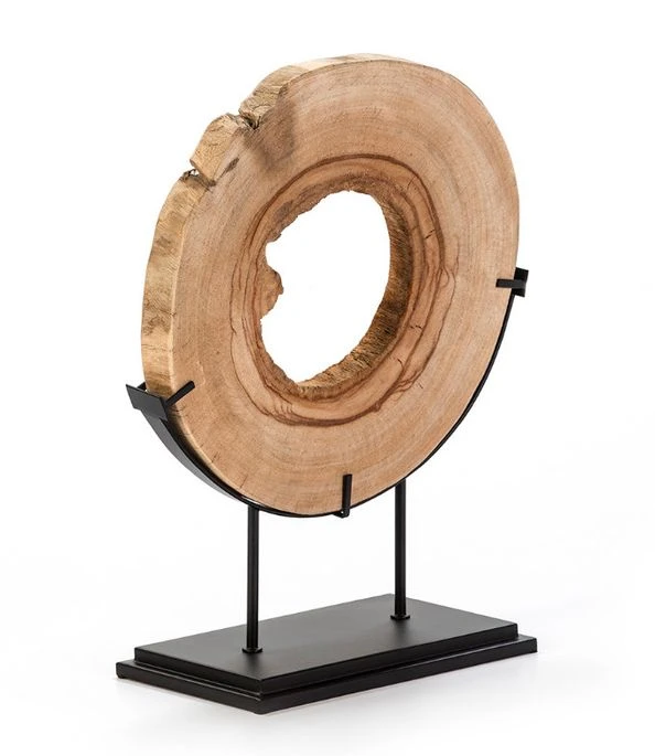 Sculpture Bois Clair Et Métal Noir Maby 3 Sculpture Bois Clair Et Métal Noir Maby