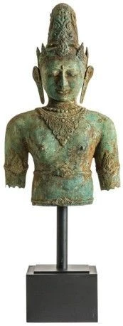 Sculpture Bronze Vert Décapé Et Pieds Métal Gris Belal 3 Sculpture Bronze Vert Décapé Et Pieds Métal Gris Belal