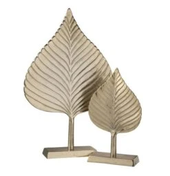 Sculpture Feuille Sur Pied Métal Doré Narsh -Maison Eclat Boutique sculpture feuille sur pied metal dore narsh 5415203967121 357093