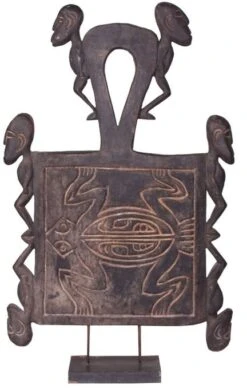 Sculpture Homme Bois D'acacia Marron Antique Fawzi