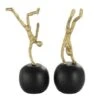 Sculpture Métal Doré Et Boule Manguier Noir Narsh - Lot De 2 -Maison Eclat Boutique sculpture metal dore et boule manguier noir narsh lot de 2 5415203962775 357568