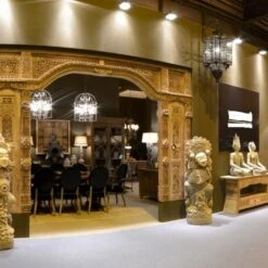 Sculpture Paire Acacia Massif Vert Décapé Vanessa -Maison Eclat Boutique sculpture paire acacia massif vert decape vanessa 223291