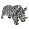 Sculpture Rhinocéros Polyrésine Argentée Zoorin -Maison Eclat Boutique sculpture rhinoceros polyresine argentee rino 3248117547057 414004