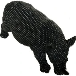 Sculpture Rhinocéros Polyrésine Noire Zoorin 9 Sculpture Rhinocéros Polyrésine Noire Zoorin -Maison Eclat Boutique sculpture rhinoceros polyresine noire rino 3248117547309 413999