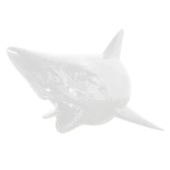 Sculpture Tête De Requin Résine Blanche Tinau