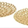 Set De 2 Plat Rond Aluminium Doré Gona - Lot De 2 -Maison Eclat Boutique set de 2 plat rond aluminium dore gona lot de 2 5400924184315 1326272