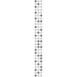 Sticker Déco Carrelage Scacchiera Vinyle 10x10 Cm Griset Blanc