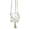 Suspension Boule En Verre A Suspendre - Avec Corde En Chanvre - Ø 15 Cm - Blanc Transparent -Maison Eclat Boutique suspension boule en verre a suspendre avec corde en chanvre 15 cm blanc transparent 3526781094665 456634