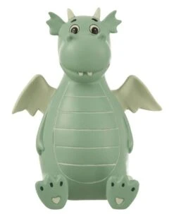 Tirelire Dragon Résine Vert Menthe Drago H 18 Cm