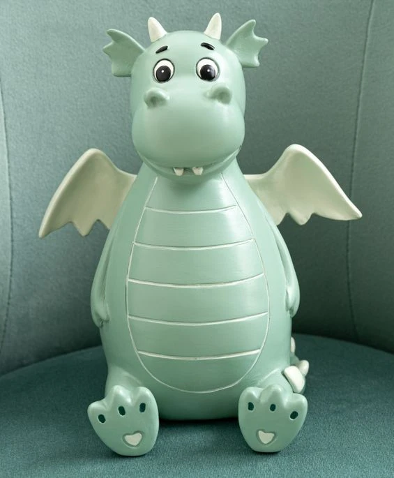Tirelire Dragon Résine Vert Menthe Drago H 18 Cm 5 Tirelire Dragon Résine Vert Menthe Drago H 18 Cm – Image 3
