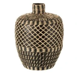 Vase Bambou Noir Cintee H 36 Cm