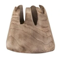 Vase Bois Massif Foncé Nayra H 20 Cm