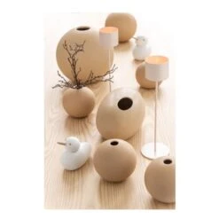 Vase Boule Céramique Beige Praji H 23 Cm -Maison Eclat Boutique vase boule ceramique beige praji h 23 cm 5400924011093 380150