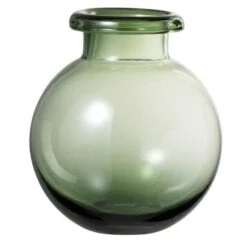 Vase Boule Verre Vert Neela H 22 Cm